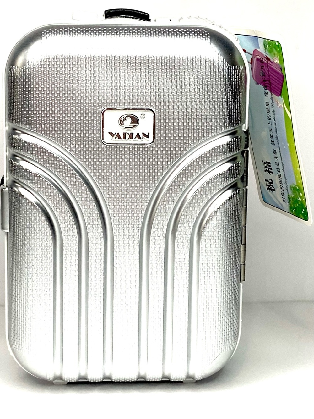 Yadian Silver Textured Kids Travel SuitCase